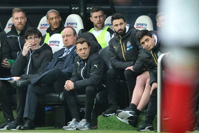 Rafa Benitez and his coaching staff.