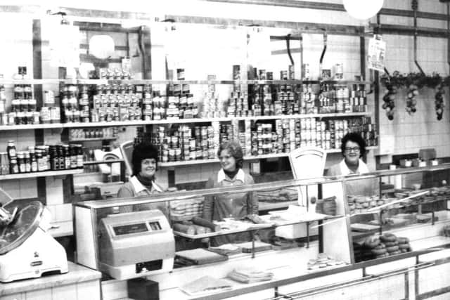 Dicksons Pork Butchers shop,  March 1973.