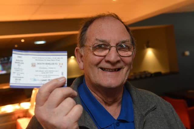 Alan Foster with his semi final ticket.
