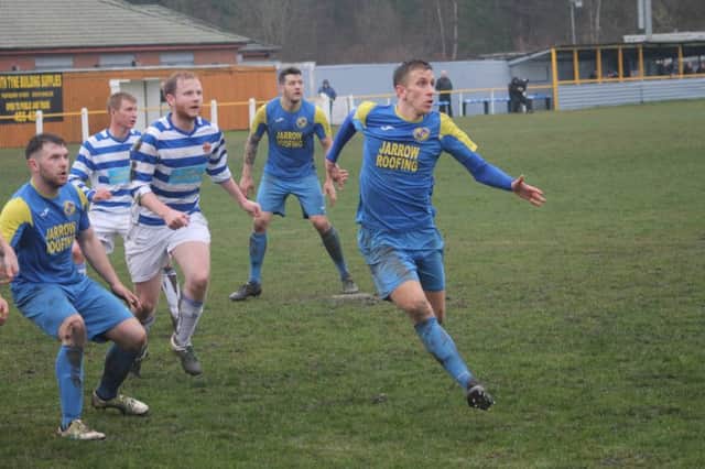 Jarrow Roofing in action against Chester-le-Street Town at the Boldon CA Sports Ground last weekend.