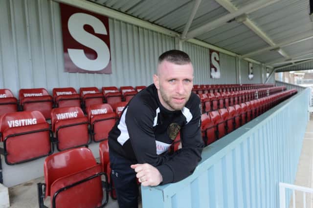 South Shields FC player Barrie Smith has been helping to prepare Mariners Park for its biggest game.