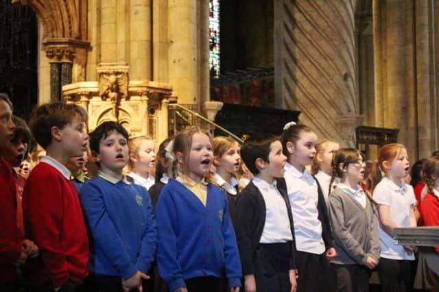 School pupils from across South Tyneside at Durham Cathedral