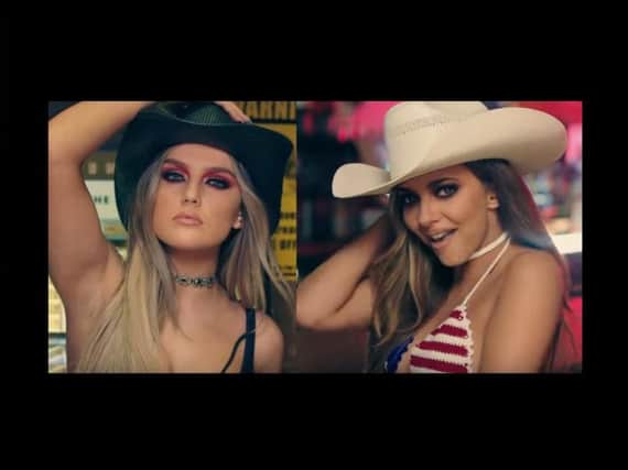 Perrie Edwards and Jade Thirwall. Picture: Little Mix VEVO on YouTube.