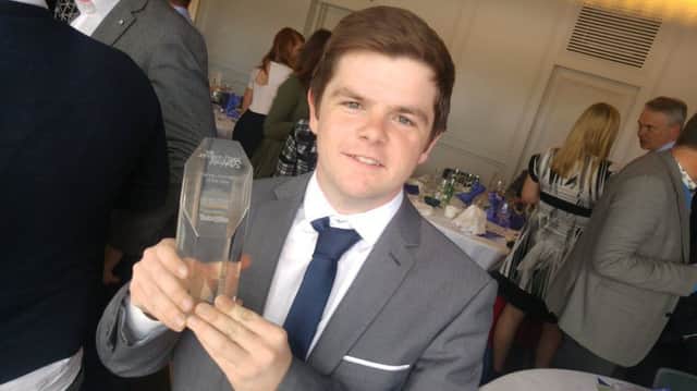 Daniel Prince picked up the Trainee Journalist of the Year award at a ceremony in London.