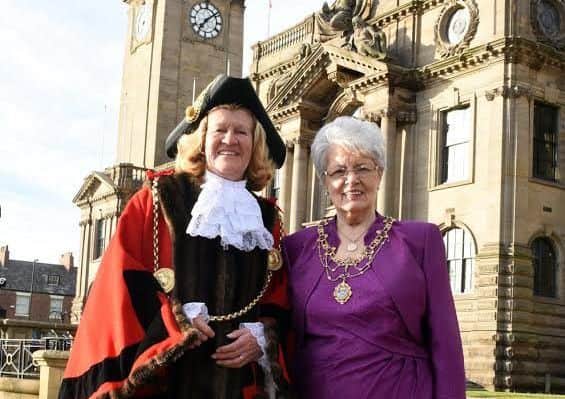 The new Mayor and Mayoress of South Tyneside, Councillor Olive Punchion and Mrs Mary French.