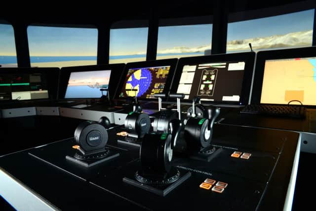 The ship bridge simulator at South Shields Marine School