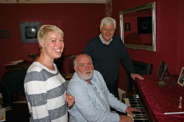 Jonathan Cash and Helen Cash, who feature in Jobling. Pictured with Tom Kelly.