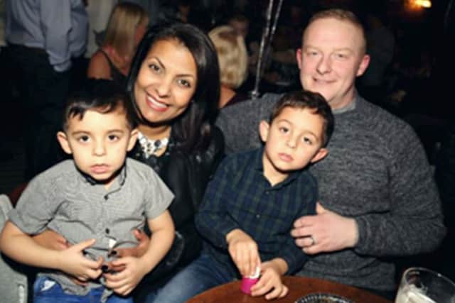Esma Richardson Steven Richardson with their children Andre (left) and Marcus.