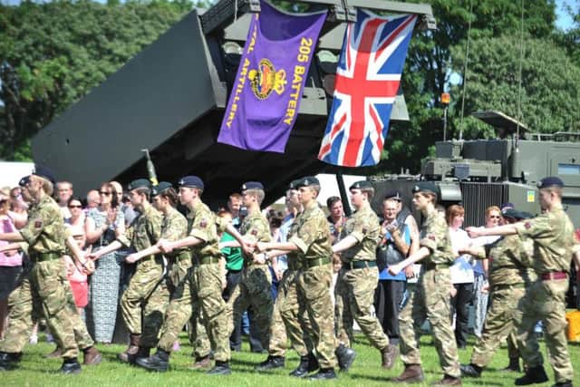 Army cadets step out in the sun as South Tyneside celebrates Armed Forces Day 2017. Pic: Tim Richardson.
