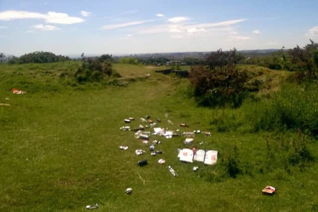 The dog walker described the mess at Cleadon Hills as 'appalling'.