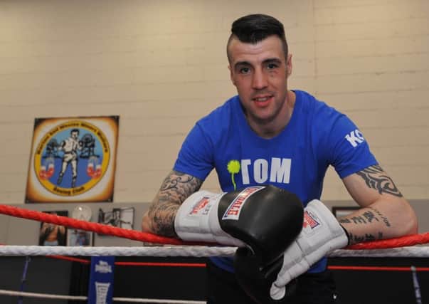 Boxer Tom Whitfield, at the Harton & Westoe Miners Welfare gym. Picture by TIM RICHARDSON