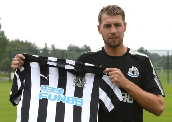 New Newcastle United signing Florian Lejeune  at the club training ground yesterday. Picture by Kevin Brady.