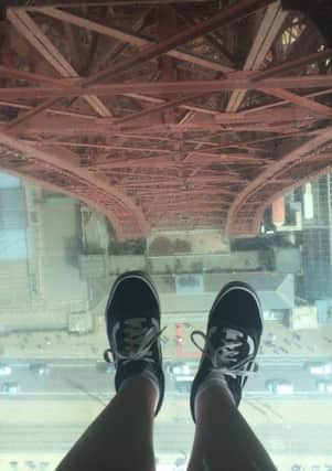 You can enjoy a breathtaking view from Blackpool Tower Skywalk.