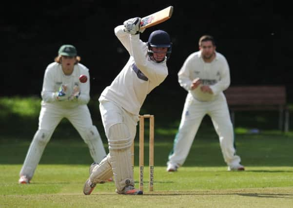 Whitburn batsman Ben Markham in action against Stockton in a recent North East Premier League match played at Whitburn Village.