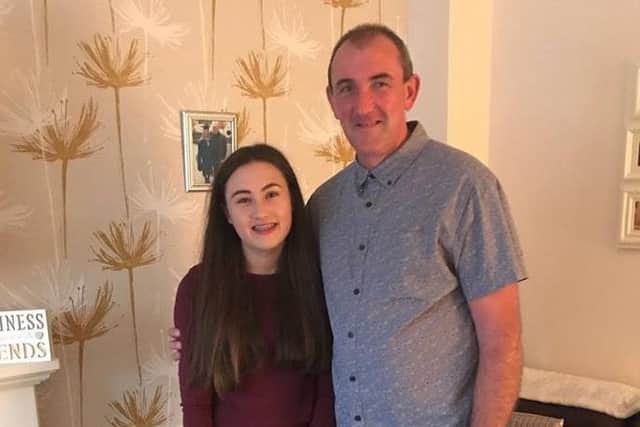 Millie Taylor with her Dad David