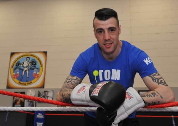 Boxer Tom Whitfield, at Harton & Westoe Miners Welfare gym. Picture by TIM RICHARDSON