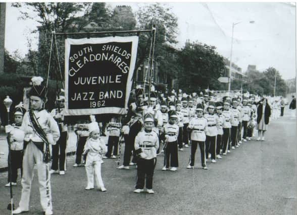 The South Shields Cleadonaires on the march.