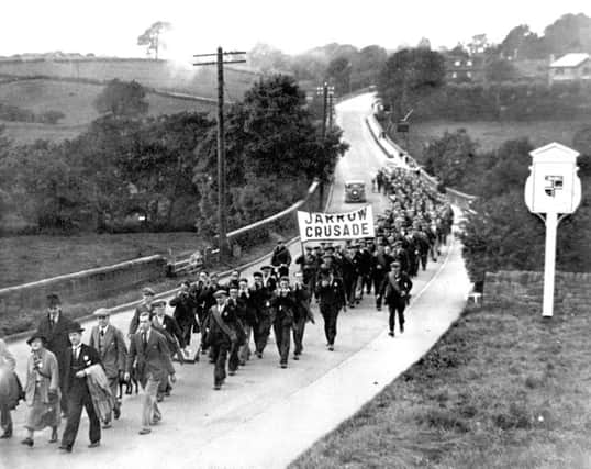 Jarrow marchers en-route to London.
