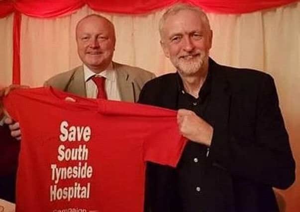 Jarrow MP Stephen Hepburn with Labour leader Jeremy Corbyn.