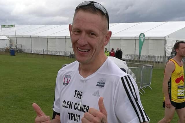 Mark Wood did the Great North Run to raise funds for the Glen Corner Trust.
