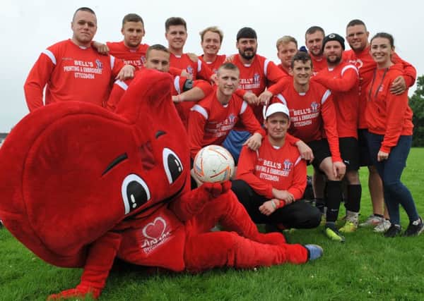 Footballers from the Trevor Clark memorial team, hosted a charity football tournament at Hedworthfield CA, Jarrow.