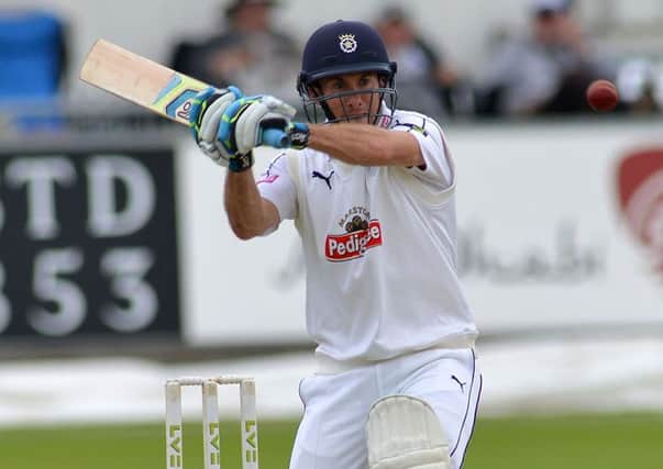 Will Smith hits out for Hampshire against Durham at the Riverside in 2015. Picture by Frank Reid