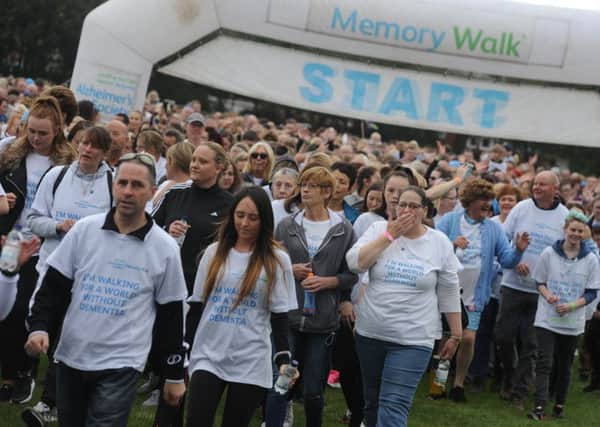 Alzheimer's Society Memory Walk sets off from Bents Park, South Shields.