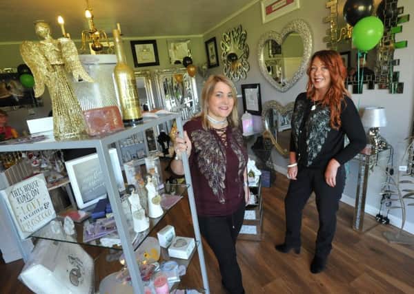 Mandy Trueman and Carol Gibson opening their new shop at Fellgate.