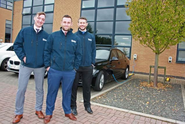From left to right, Ben Fawcett, Andrew Dawson and Colin Anderson, of Castle Business Services.
