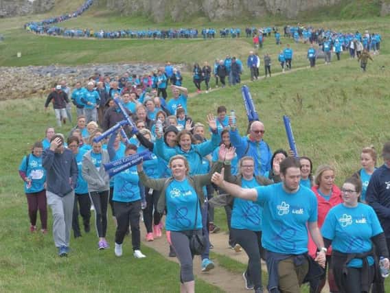 Fundraisers in the South Shields Memory Walk on Saturday.