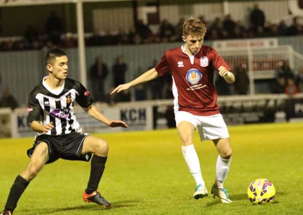 Action from last night's game at Mariners Park which saw South Shields lose out 2-1 to Spennymoor.