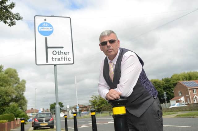 Signage problem at Scotch Estate's new traffic system. Coun Lee Hughes