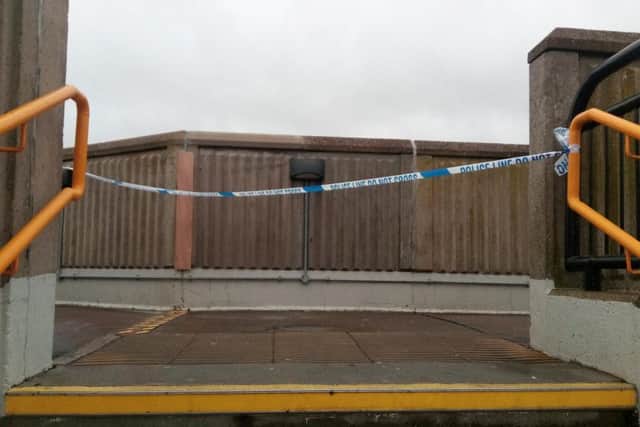 The scene at Jarrow Metro station following the incident.