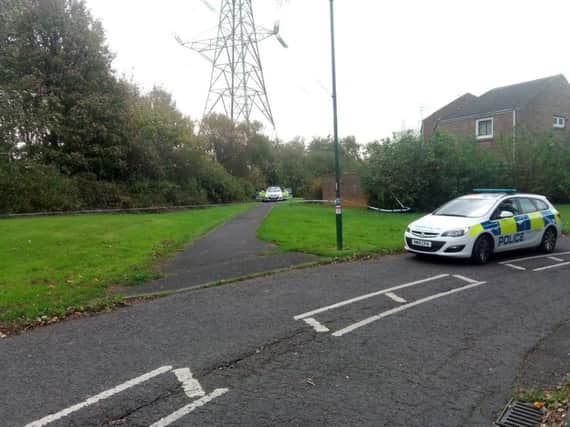 A police cordon was put in place this morning.