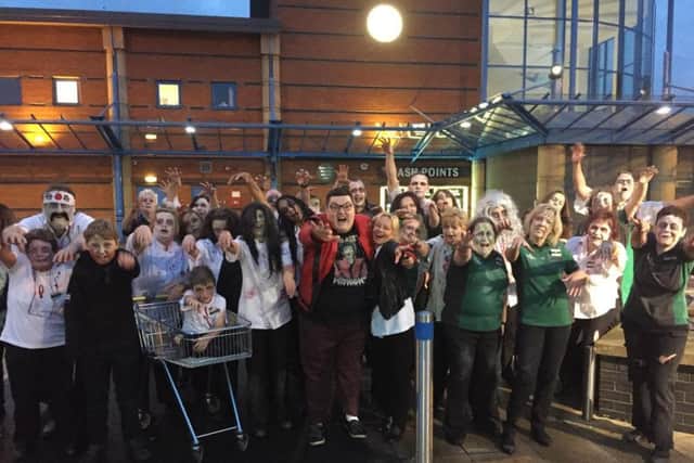 The team at Morrisons Jarrow dressed up for the Thriller video.