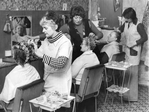 Hairdressing in 1976.