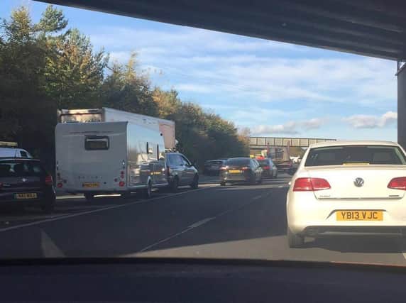Scene of the accident on A19