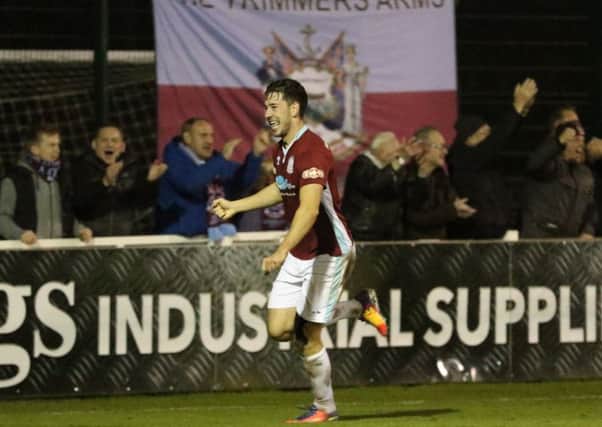 Robert Briggs celebrates. Picture by PETER TALBOT