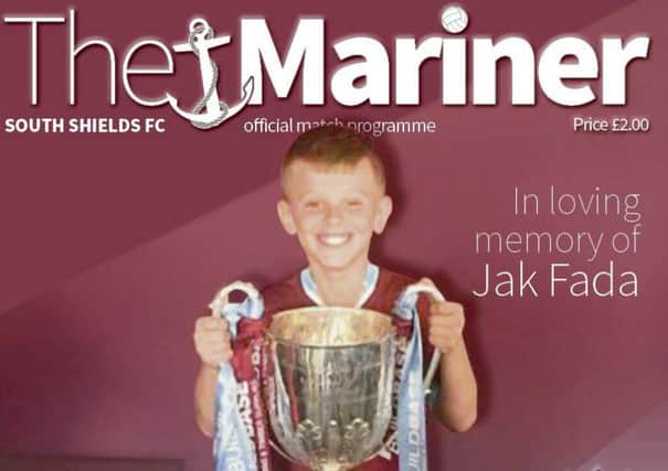 The Mariners have dedicated the front cover of todays match programme to the youngster.