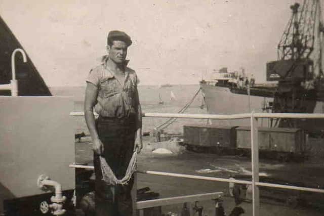 Cristobal Campos in his Arctic Convoy days