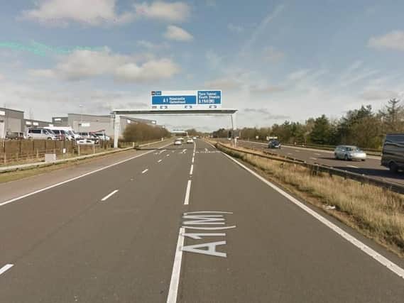 The A1 northbound. Copyright Google Maps.