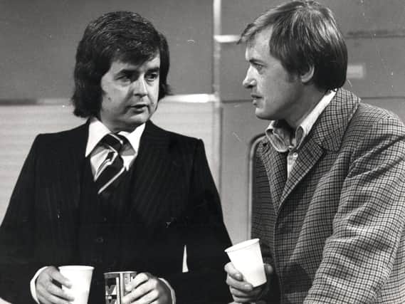 The late Rodney Bewes, left, and James Bolam.