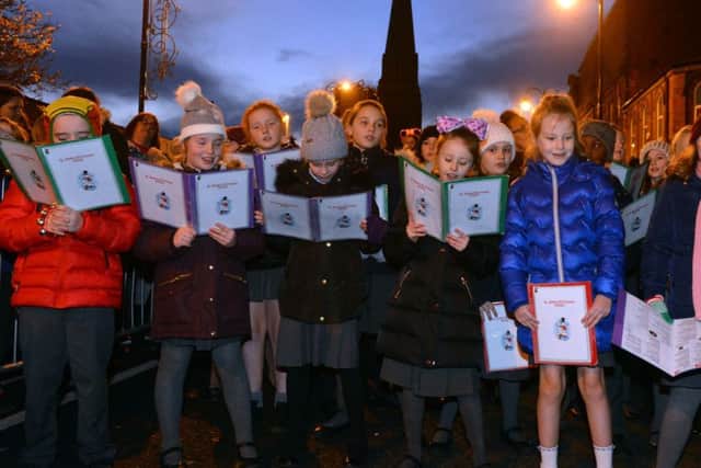 Jarrow Christmas lights switch on.