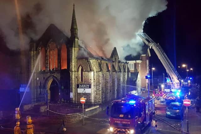 Emergency services were on scene for hours tackling the blaze. 
Pic by Jason Richards.