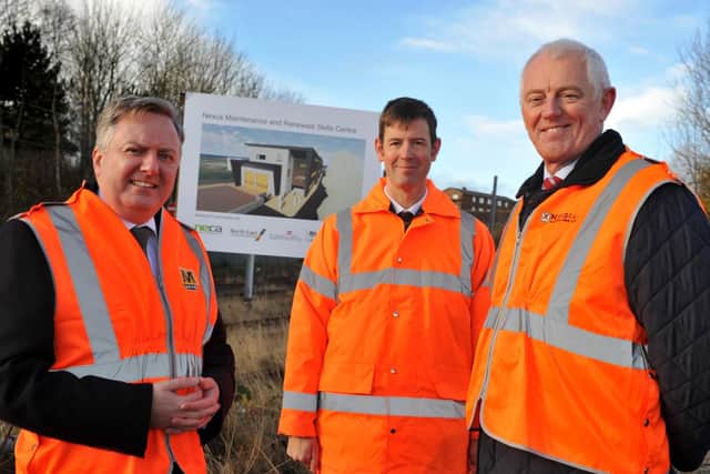 (Left to right) Leader of South Tyneside Council Iain Malcolm, Nexus Managing Director Tobyn Hughes and David Land from the North East LEP.