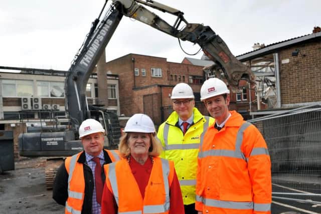From left, Andy Kinnear, of Bowmer and Kirkland, the Mayor of South Tyneside, Coun Olive Punchion, Andrew Fairest, Muse Developments, and Tobyn Hughes, of Nexus.