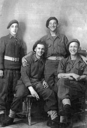 James Grant, far right, with his Army mates during the Second World War.