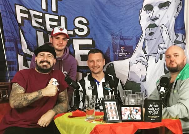 From left to right, Kris Wallace, Adam Wallace, Deka Petrie and Mark Walker, from the Al Wi Smiling Faces podcast.