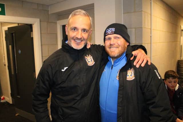South Shields joint managers Lee Picton and Graham Fenton. Image by Peter Talbot.