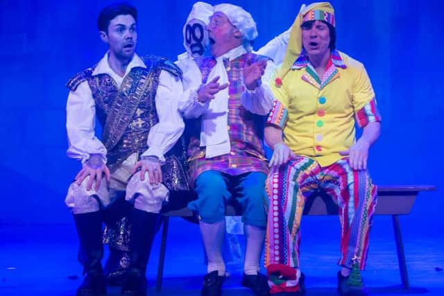 Ray Quinn, David Burton and Steve Walls raise laughs in the 'Ghostbusters' sketch